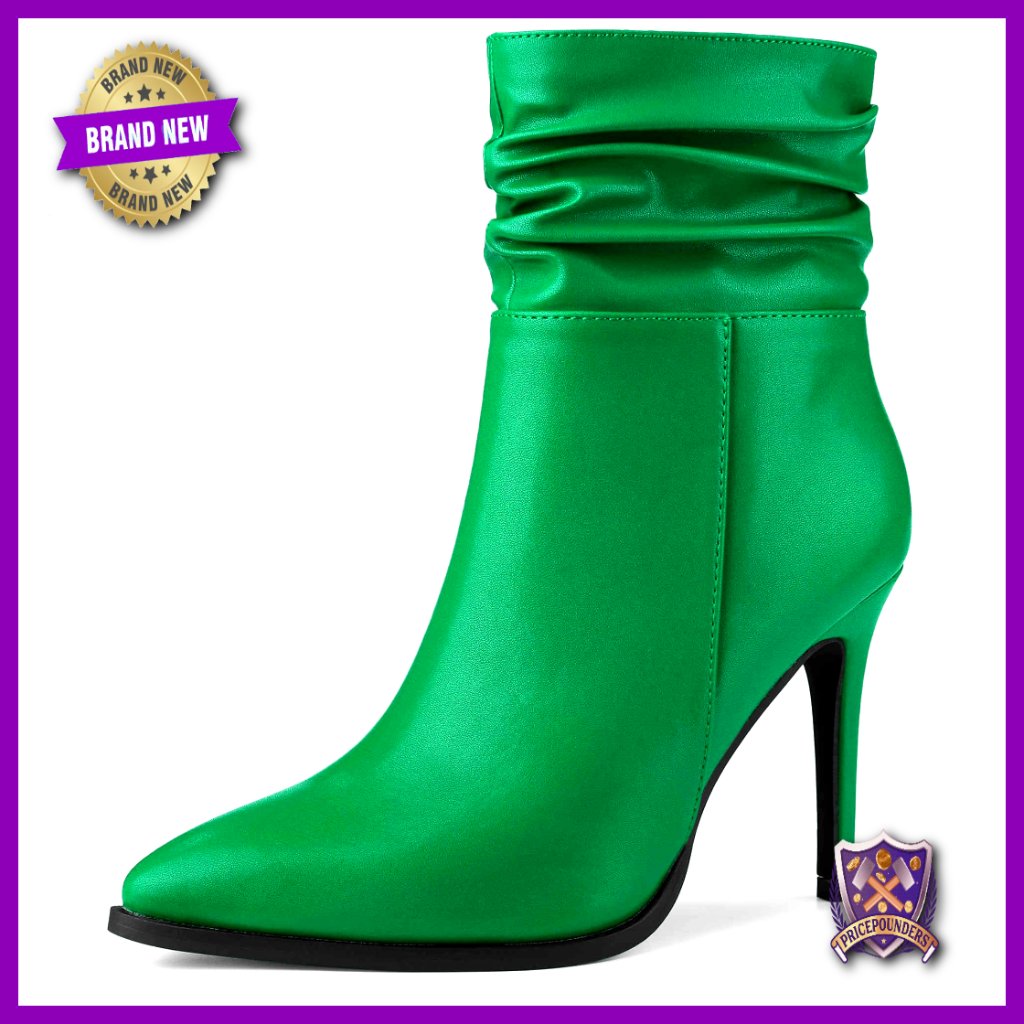 Slouch Pointed Toe Stiletto Heel Ankle Boots Formal Dressy Booties
